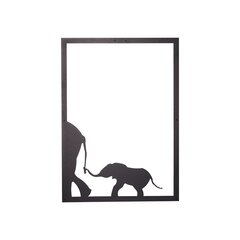 Metallist seinadekoratsioon Elephant Family цена и информация | Детали интерьера | hansapost.ee