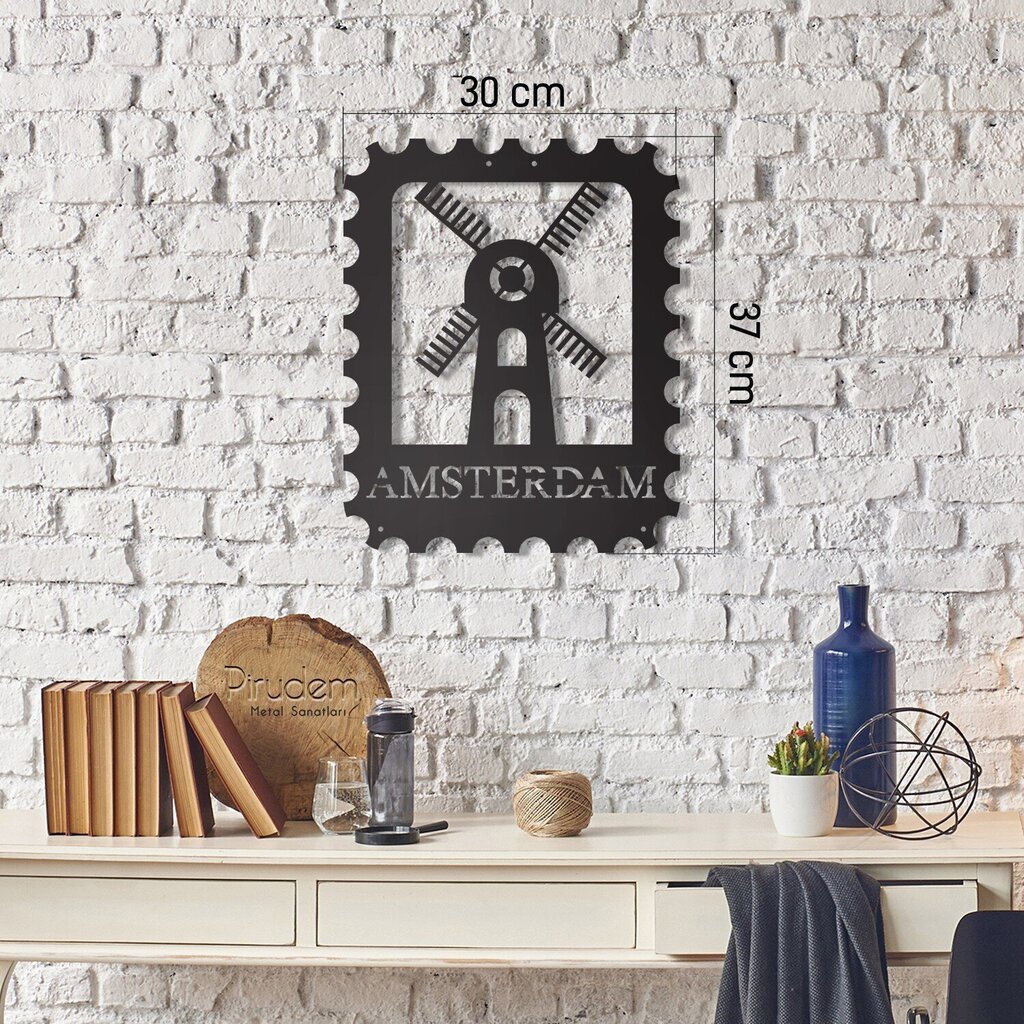 Metallist seinadekoratsioon Amsterdam Stamp hind ja info | Sisustuselemendid | hansapost.ee