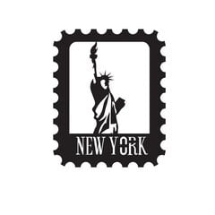 Металлическая декорация на стену New York Stamp, 30x37 см цена и информация | Детали интерьера | hansapost.ee