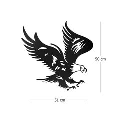 Metallist seinadekoratsioon Black Eagle hind ja info | Sisustuselemendid | hansapost.ee