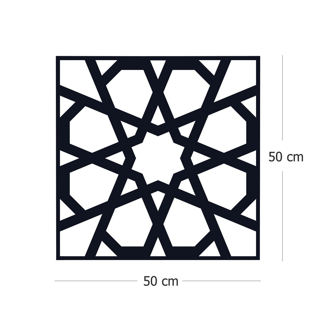 Metallist seinadekoratsioon Selcuklu, 50x50 cm hind ja info | Sisustuselemendid | hansapost.ee