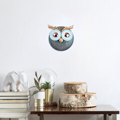 Metallist seinadekoratsioon Owl 3 Copper, 19x19 cm hind ja info | Sisustuselemendid | hansapost.ee