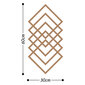 Metallist seinakaunistus Geometry Copper, 30x60 cm hind ja info | Sisustuselemendid | hansapost.ee