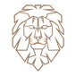Metallist seinakaunistus Lion Copper, 39x50 cm цена и информация | Sisustuselemendid | hansapost.ee