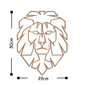 Metallist seinakaunistus Lion Copper, 39x50 cm цена и информация | Sisustuselemendid | hansapost.ee