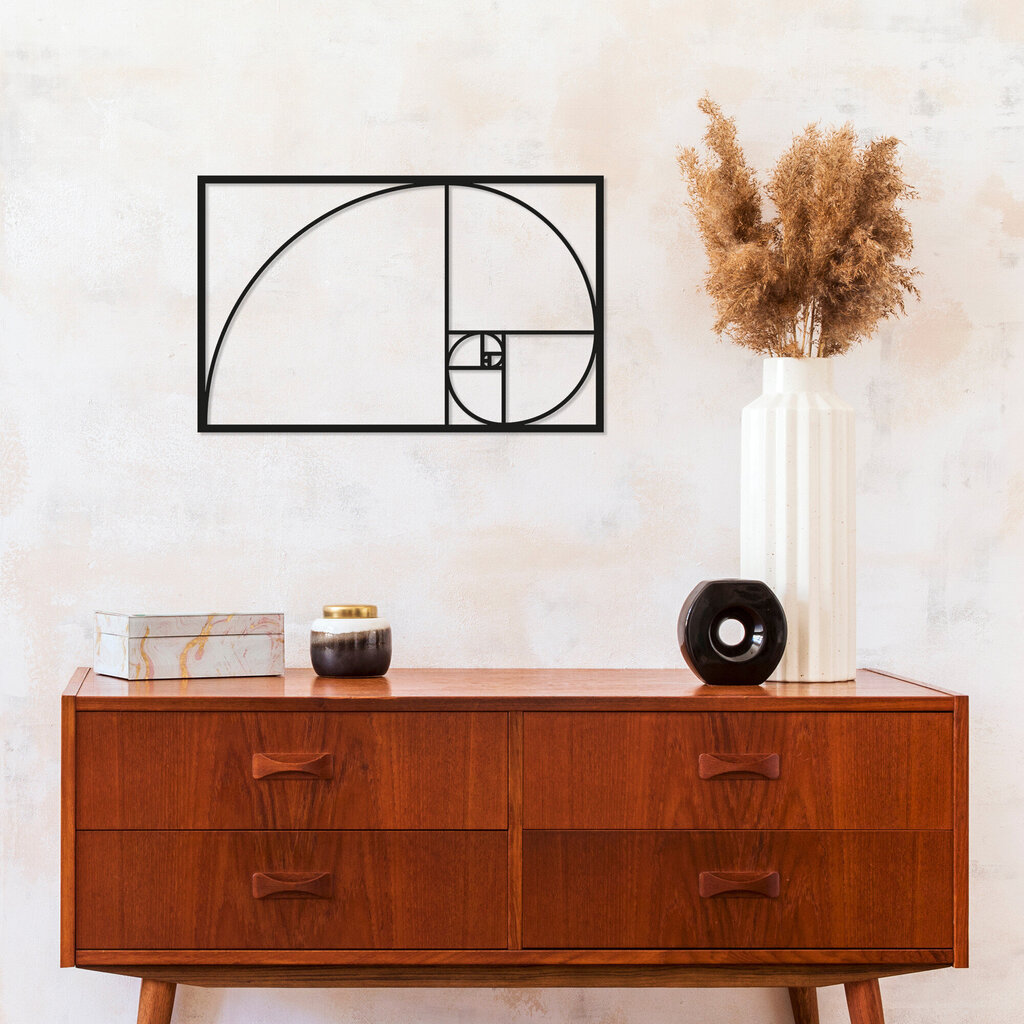 Metallist seinakaunistus Golden Ratio, 53x35 cm цена и информация | Sisustuselemendid | hansapost.ee