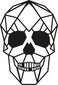 Metallist seinadekoratsioon Skull, 35x50 cm цена и информация | Sisustuselemendid | hansapost.ee