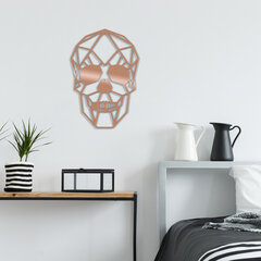 Metallist seinadekoratsioon Skull Copper, 50x35 cm hind ja info | Sisustuselemendid | hansapost.ee
