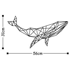 Metallist seinadekoratsioon Whale hind ja info | Sisustuselemendid | hansapost.ee