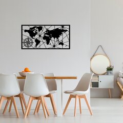 Металлическое украшение на стену World Map цена и информация | Детали интерьера | hansapost.ee