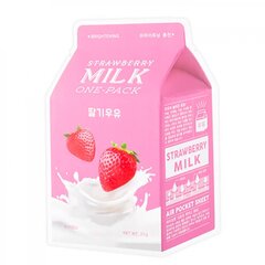 Helendav näomask A'Pieu Milk One-pack Strawberry 20 g hind ja info | Näomaskid ja silmamaskid | hansapost.ee