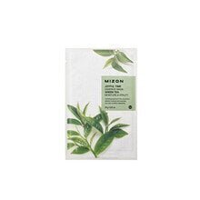 Kangast näomask rohelise teega Mizon Joyful Time Essence Mask Green Tea 1tk. цена и информация | Näomaskid ja silmamaskid | hansapost.ee