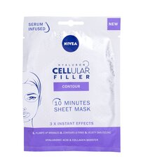 Укрепляющая листовая маска для лица Nivea Hyaluron Cellular Filler + Firms, 1 шт. цена и информация | Nivea Для ухода за лицом | hansapost.ee