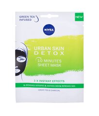 Puhastav lehtmask näole Nivea Urban Skin Detox, 1 tk hind ja info | Näomaskid ja silmamaskid | hansapost.ee