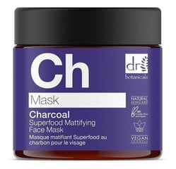 Matistav näomask Dr. Botanicals Charcoal Superfood 60 ml цена и информация | Маски для лица, патчи для глаз | hansapost.ee