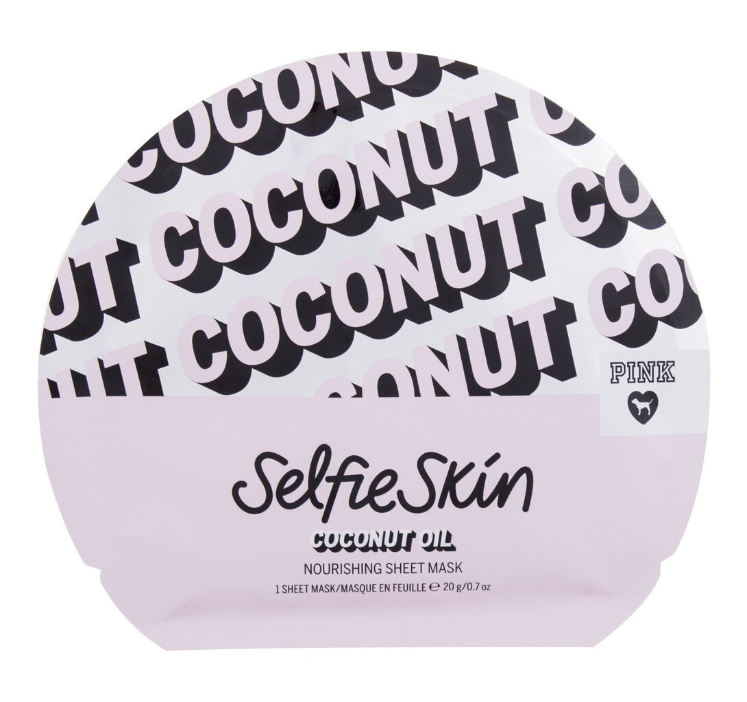 Leht-näomask Victoria's Secret Pink Selfie Skin Coconut Oil Nourishing Sheet Mask, 20 g цена и информация | Näomaskid ja silmamaskid | hansapost.ee