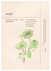 Разглаживающая листовая маска для лица Ondo Beauty 36.5 Probiotics & Kica Water 25 мл цена и информация | Маски для лица, патчи для глаз | hansapost.ee