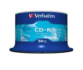 Компакт-диск Verbatim CD-R 52x Extra protection, 50 шт. цена и информация | Виниловые пластинки, CD, DVD | hansapost.ee