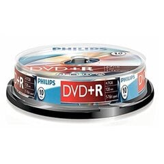 Компакт-диск Philips DVD+R 4.7GB CAKE BOX, 10 шт. цена и информация | Виниловые пластинки, CD, DVD | hansapost.ee