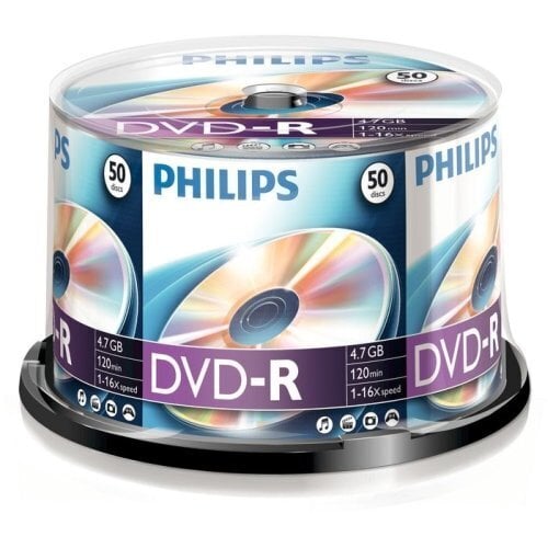 Philips DVD-R 4.7GB CAKE BOX 50 цена и информация | Vinüülplaadid, CD, DVD | hansapost.ee