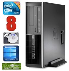 HP 8100 Elite SFF i5-650 8GB 2TB GT1030 2GB DVD WIN10 [refurbished] цена и информация | Стационарные компьютеры | hansapost.ee