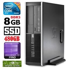 HP 8100 Elite SFF i5-650 8GB 480SSD GT1030 2GB DVD WIN10Pro цена и информация | Стационарные компьютеры | hansapost.ee