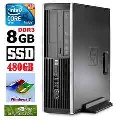 HP 8100 Elite SFF i5-650 8GB 480SSD GT1030 2GB DVD WIN7Pro hind ja info | Lauaarvutid | hansapost.ee