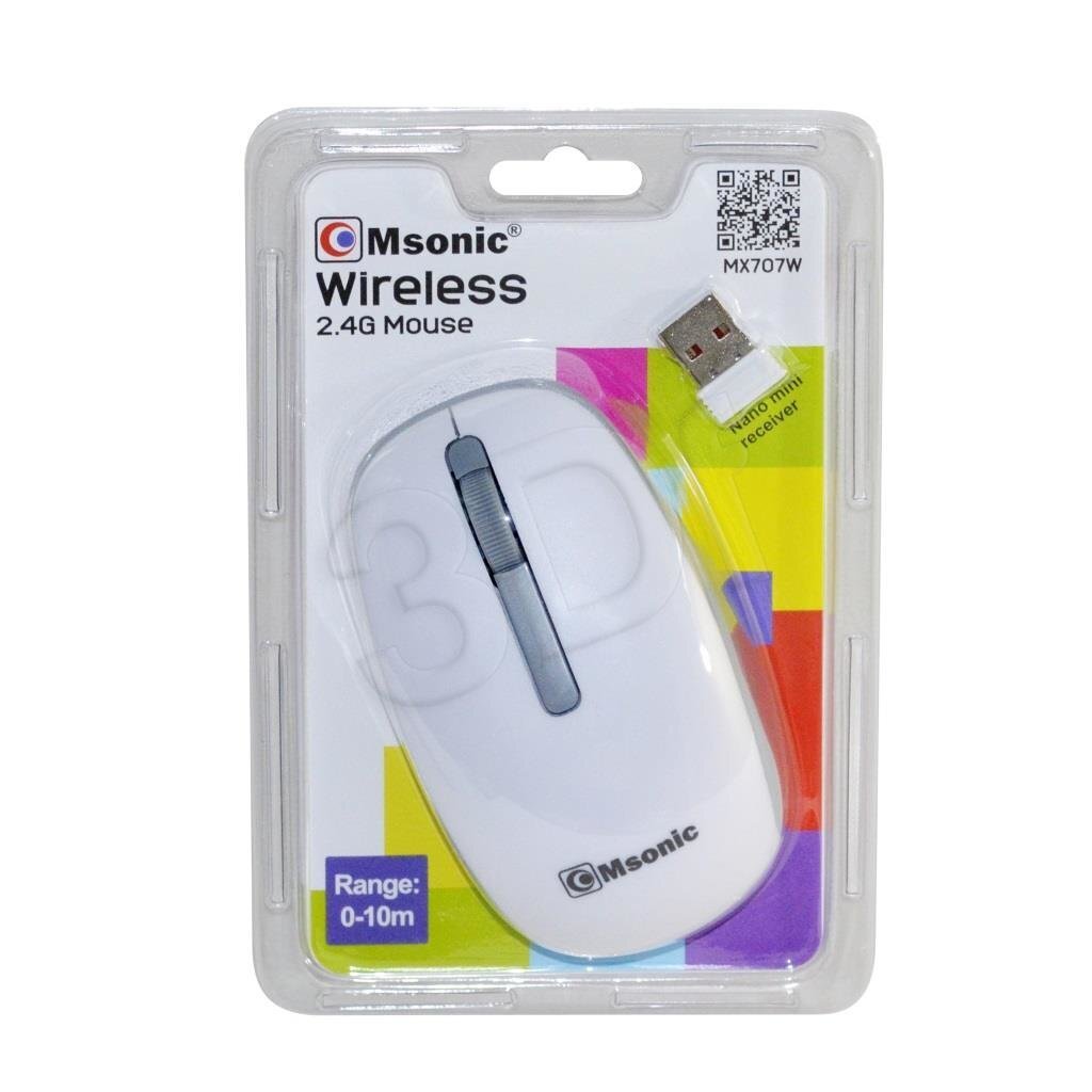 Msonic MX707W, valge hind ja info | Arvutihiired | hansapost.ee