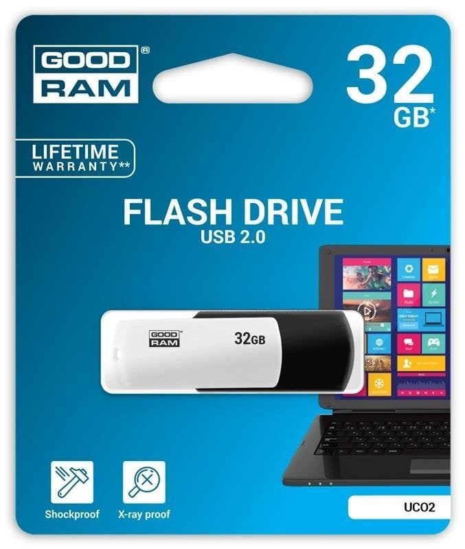 Goodram UCO2 Flash drive USB2.0 32GB цена и информация | Mälupulgad | hansapost.ee