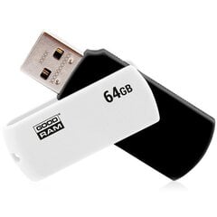 Goodram UTS3 64GB 2.0, must/valge hind ja info | Mälupulgad | hansapost.ee