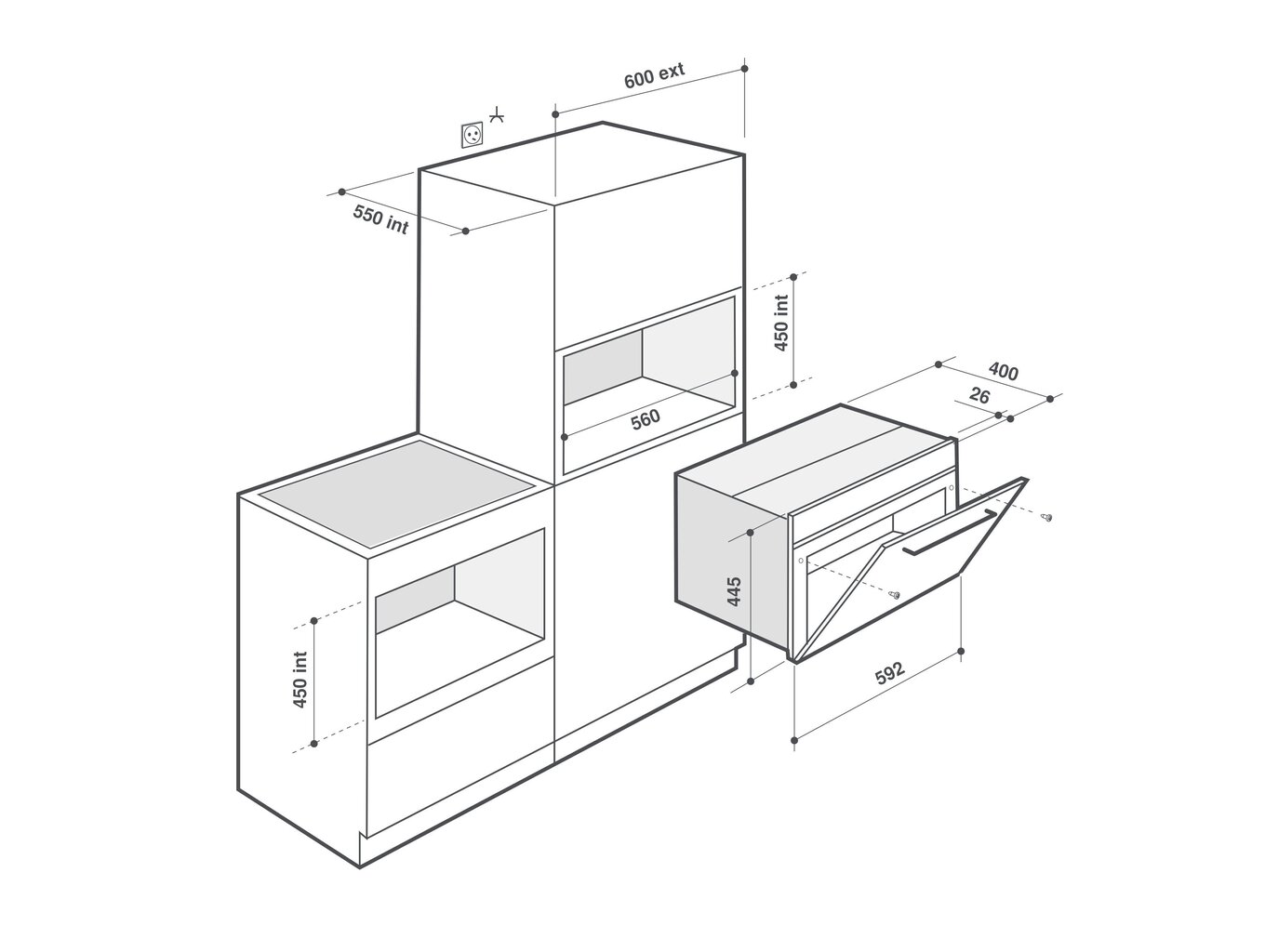 Integreeritav auruahi De Dietrich DKV7340A цена и информация | Ahjud | hansapost.ee