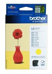 Brother LC-121Y Ink Cartridge, Yellow цена и информация | Картриджи и тонеры | hansapost.ee