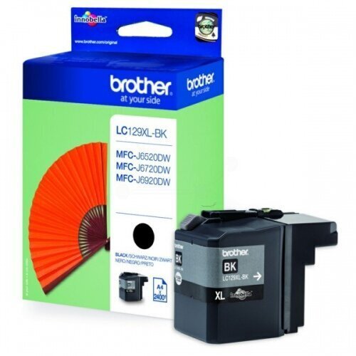 Brother LC129XLBK, Black Ink Cartridge High Yield 2400 pages цена и информация | Laserprinteri toonerid | hansapost.ee