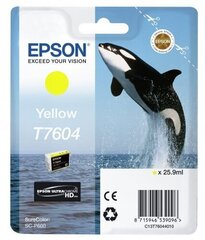 Epson T7604 Ink Cartridge, Yellow hind ja info | Laserprinteri toonerid | hansapost.ee