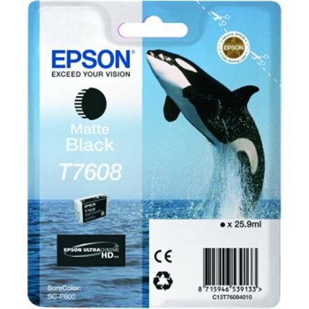 Epson T7608 Ink Cartridge, Matte Black hind ja info | Laserprinteri toonerid | hansapost.ee
