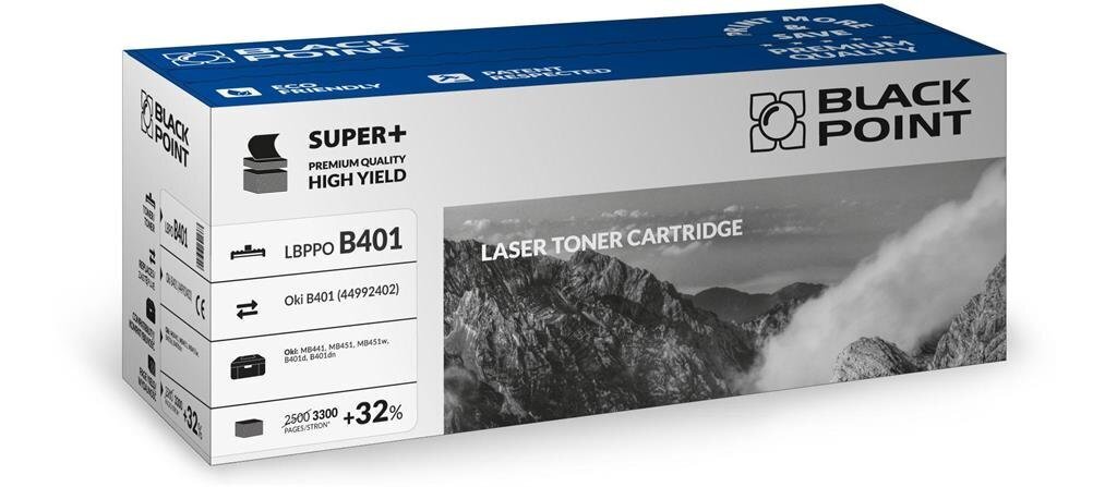 Toner Black Point LBPPOB401 | Black | 3300 pp | Oki 44992402 цена и информация | Laserprinteri toonerid | hansapost.ee