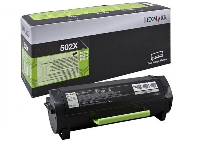 Lexmark 502XE Black Extra High Yield Corporate Toner Cartridge (10K) for MS410d, MS410dn, MS510dn, MS610dn, MS610de hind ja info | Laserprinteri toonerid | hansapost.ee