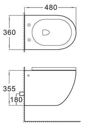Varjatud WC raam Mexen 5in1 Fenix Slim 6/4 L, 4,5/3 L, 8 cm koos klosetiga Lena Rimless Slim цена и информация | WС-potid | hansapost.ee