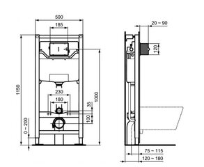 WC raam Ideal Standard ProSys hind ja info | WС-potid | hansapost.ee