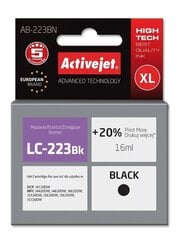 Activejet AB-223BN (Brother LC 223 BK), must hind ja info | Tindiprinteri kassetid | hansapost.ee