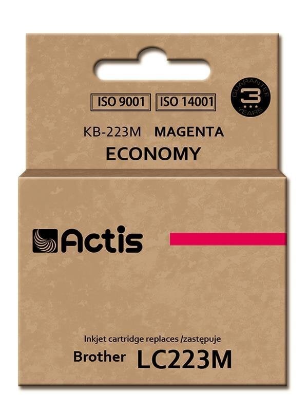 Actis KB-223M, Brother LC-223 M, XL mahutav kassett Magenta цена и информация | Tindiprinteri kassetid | hansapost.ee