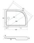 Poolringikujuline dušikabiin Besco Modern alusega, 100x185,120x185 cm цена и информация | Dušikabiinid | hansapost.ee