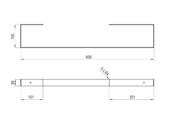 Deante käterätikuivati Mokko ADM N621, 60 cm, must matt hind ja info | Vannitoa aksessuaarid | hansapost.ee