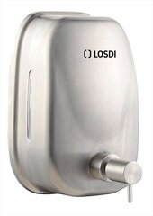 Дозатор для жидкого мыла 1.7 л LOSDI Inox Satin Blinder цена и информация | Аксессуары для ванной комнаты | hansapost.ee