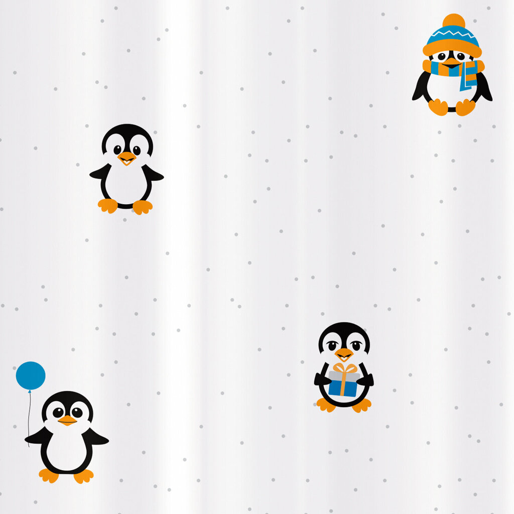 Duši- ja vannikardin Tatkraft Funny Penguins hind ja info | Vannitoa aksessuaarid | hansapost.ee