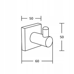 Mexen Rufo крючок для полотенец, chrome цена и информация | Аксессуары для ванной комнаты | hansapost.ee