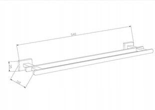Mexen Arno двойная вешалка для полотенец, gold цена и информация | Аксессуары для ванной комнаты | hansapost.ee