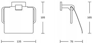 Mexen Zoja tualettpaberihoidja kaanega, chrome hind ja info | Vannitoa aksessuaarid | hansapost.ee