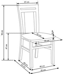 Комплект из 2 стульев Halmar Hubert 8, коричневый цена и информация | Стулья для кухни и столовой | hansapost.ee