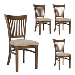 Комплект из 4-х стульев Joy, коричневый цена и информация | Стулья для кухни и столовой | hansapost.ee